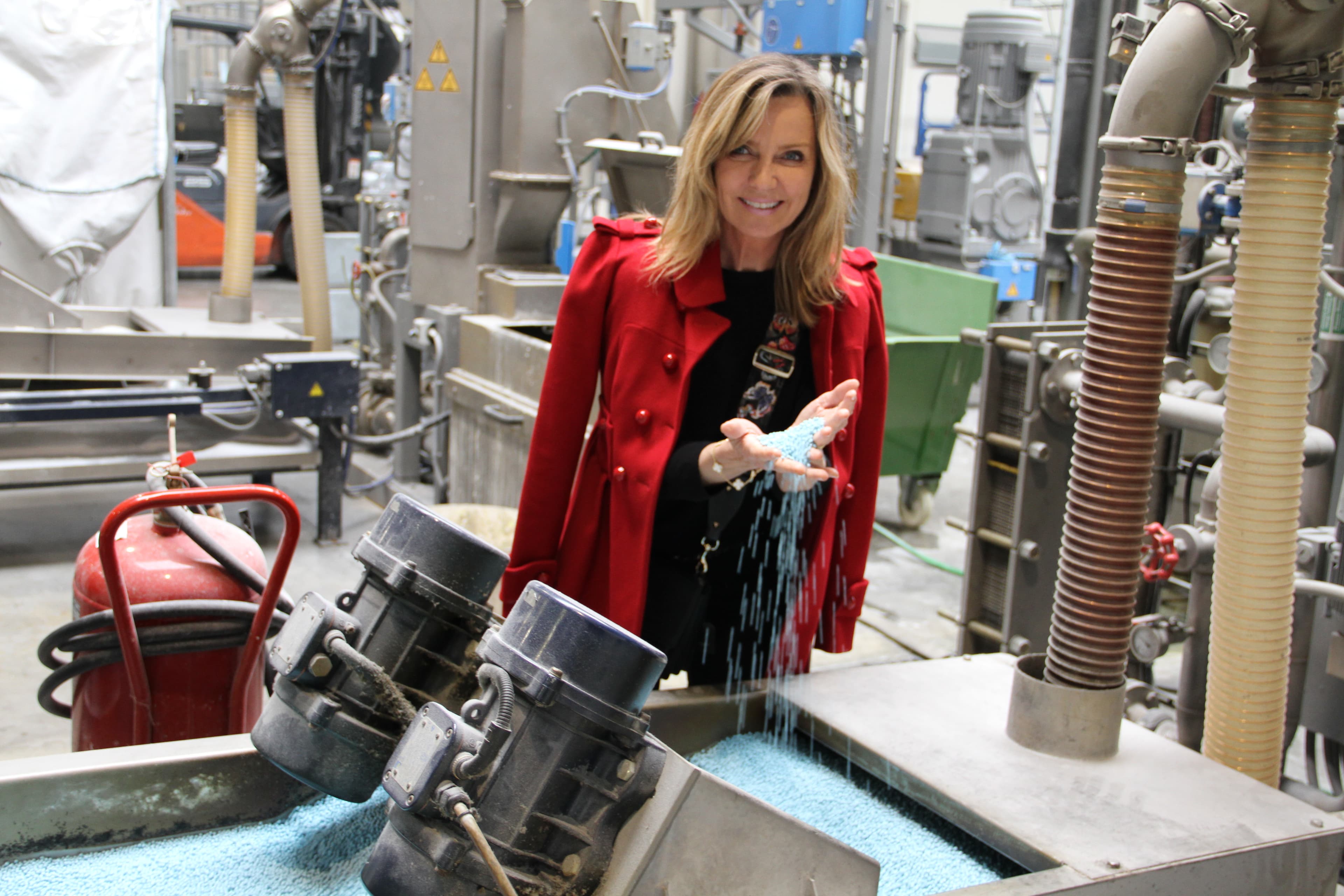 F. Ries (Europees Parlement) op het veld van kunststofrecyclage