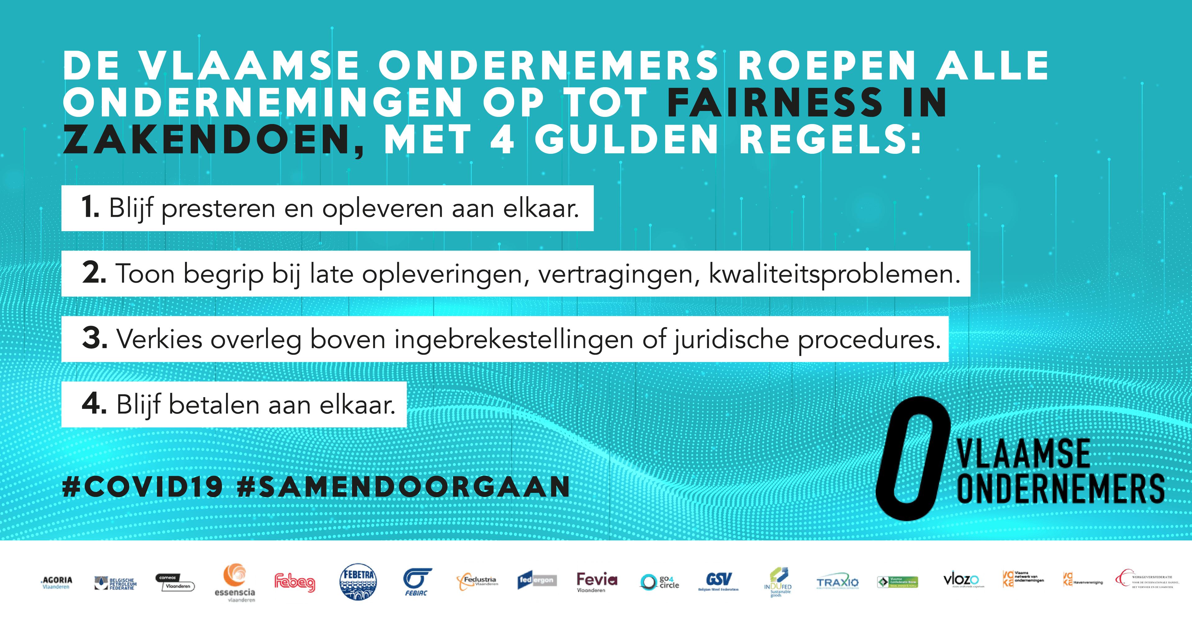 Open brief aan alle Vlaamse ondernemers: Laten we fair zaken blijven doen, alleen zo bestrijden we deze crisis 