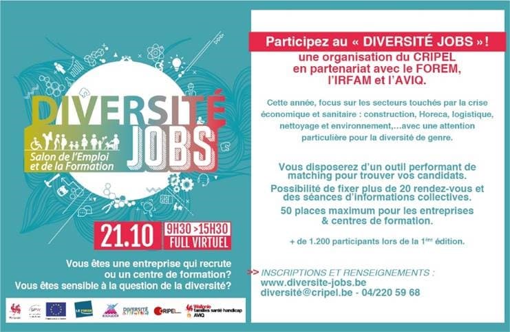 Salon DiversitéJOBS : réservez votre stand (gratuit) dès maintenant