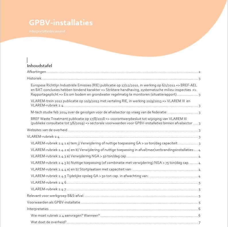 GPBV? Historiek en interpretatie bij VLAREM-rubriek 2.4