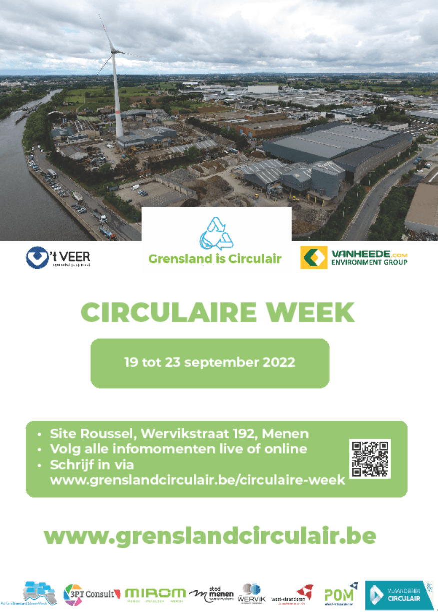La plateforme Grensland Menen-Wervik met l'économie circulaire à l'honneur lors de la semaine circulaire (19-23 septembre)