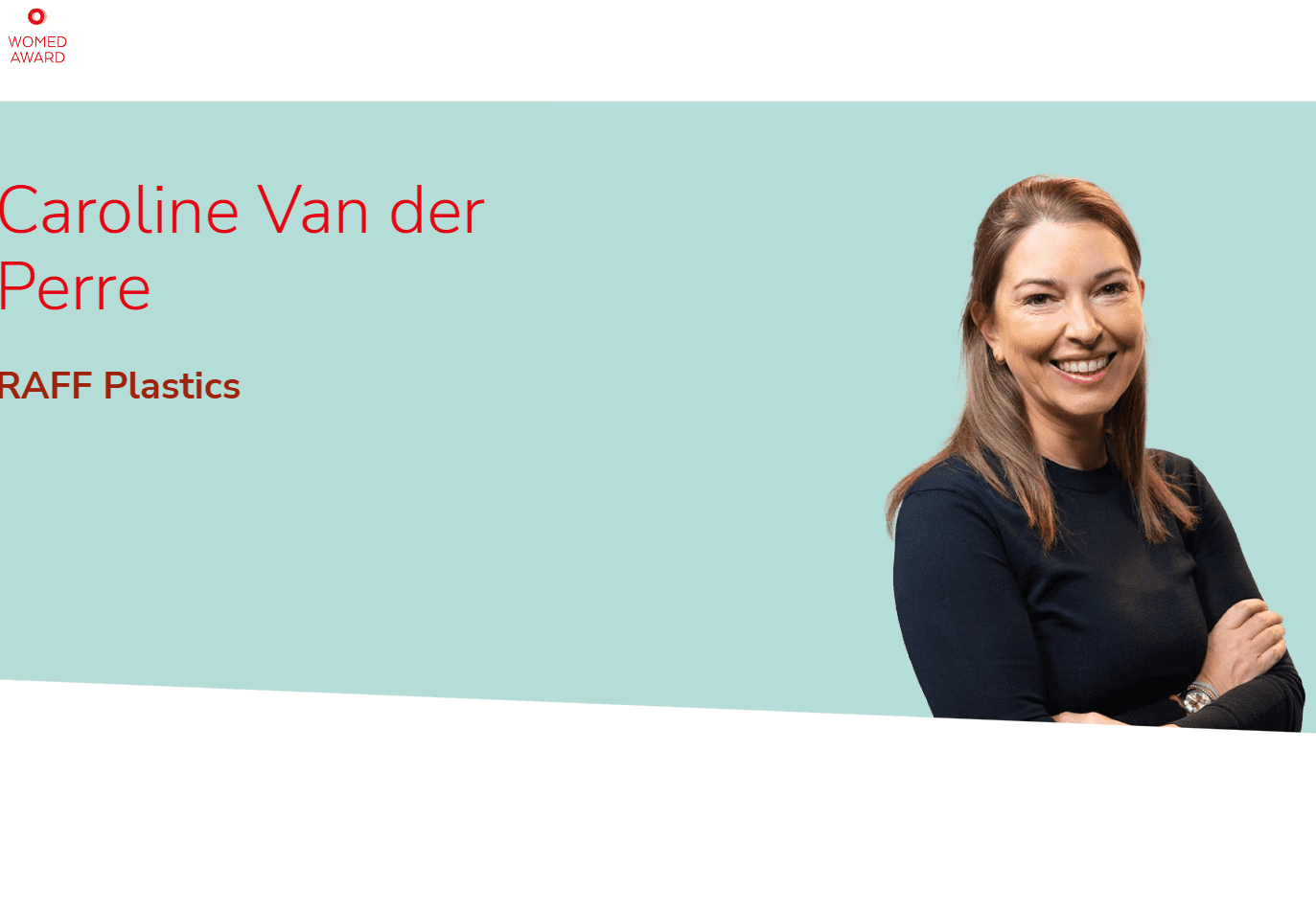 Votez pour l'administratrice de Denuo Caroline Van der Perre pour le WOMED Award 2022