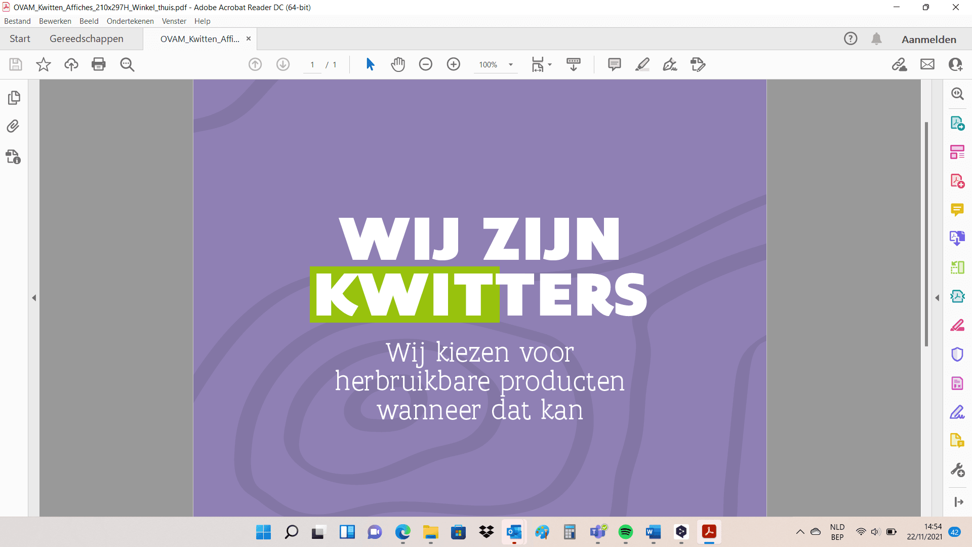 OVAM lance la campagne Kwitten