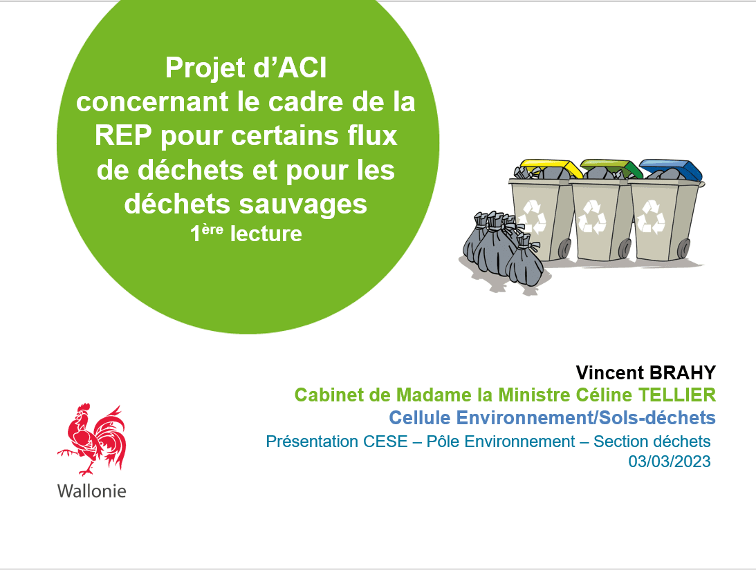 Projet d'ACI REP & SUP - Première réunion du Pôle environnement